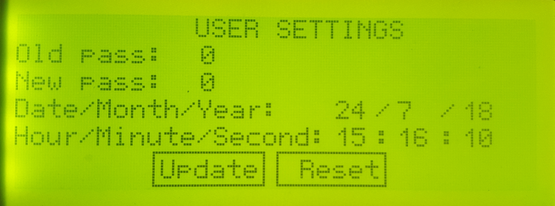 RS01 BN user settings